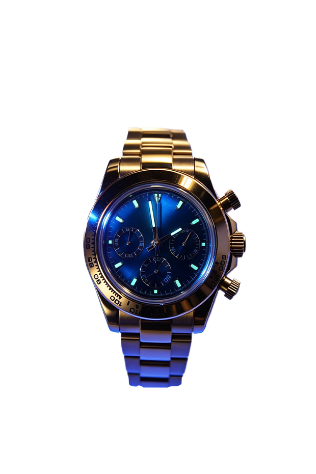 Gold‑Tone Custom Green Dial Racing Chronograph