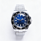 Custom NH35 Diver Watch, Blue Sunburst Dial