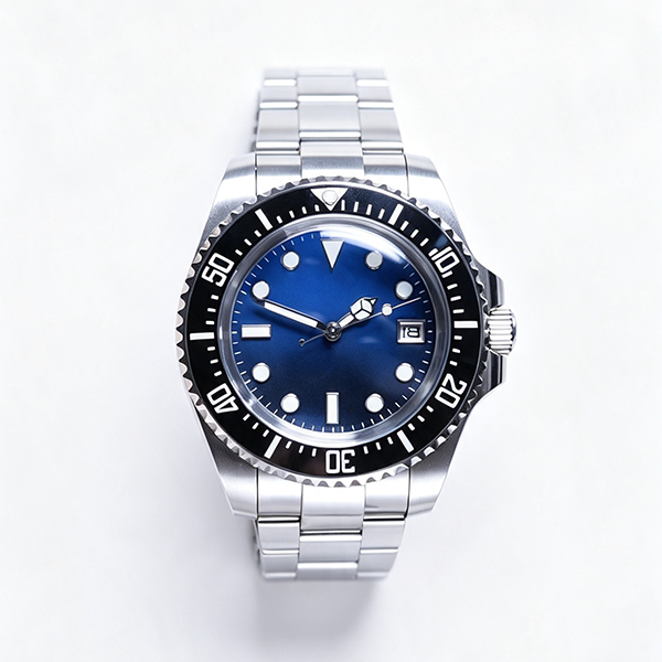 Custom NH35 Diver Watch, Blue Sunburst Dial