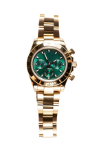Gold‑Tone Custom Green Dial Racing Chronograph