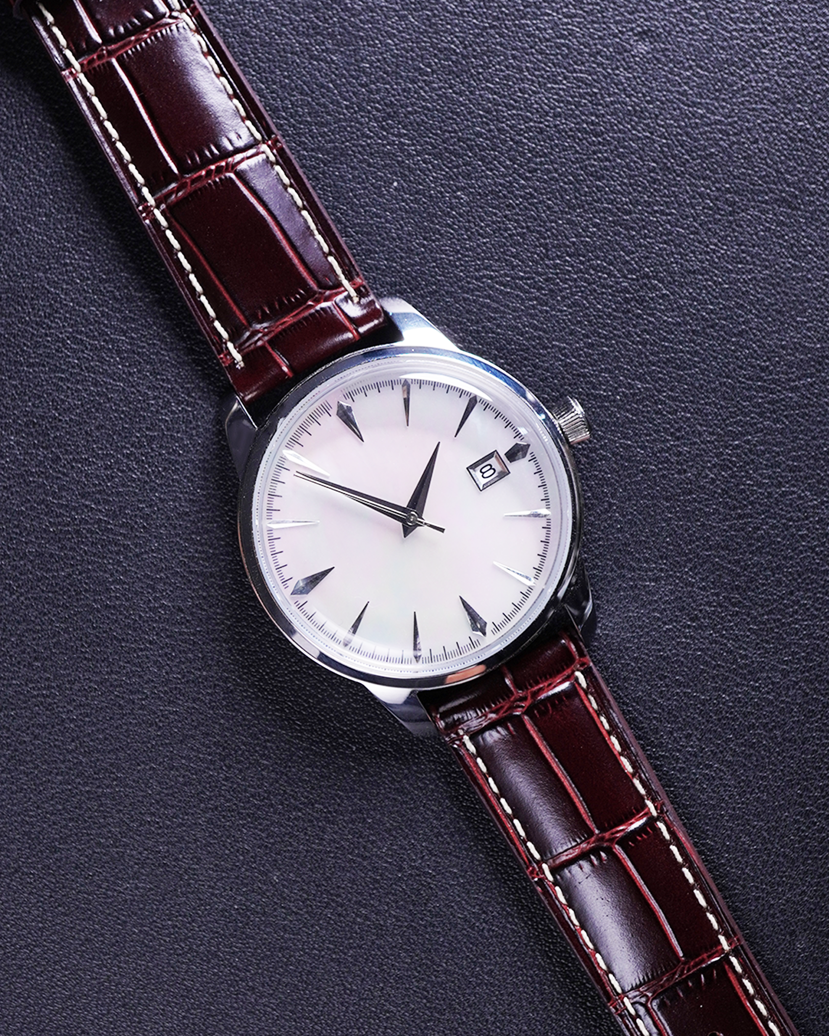 Custom NH35 Dress Watch | MOP Dial, Exhibition Case‑Back