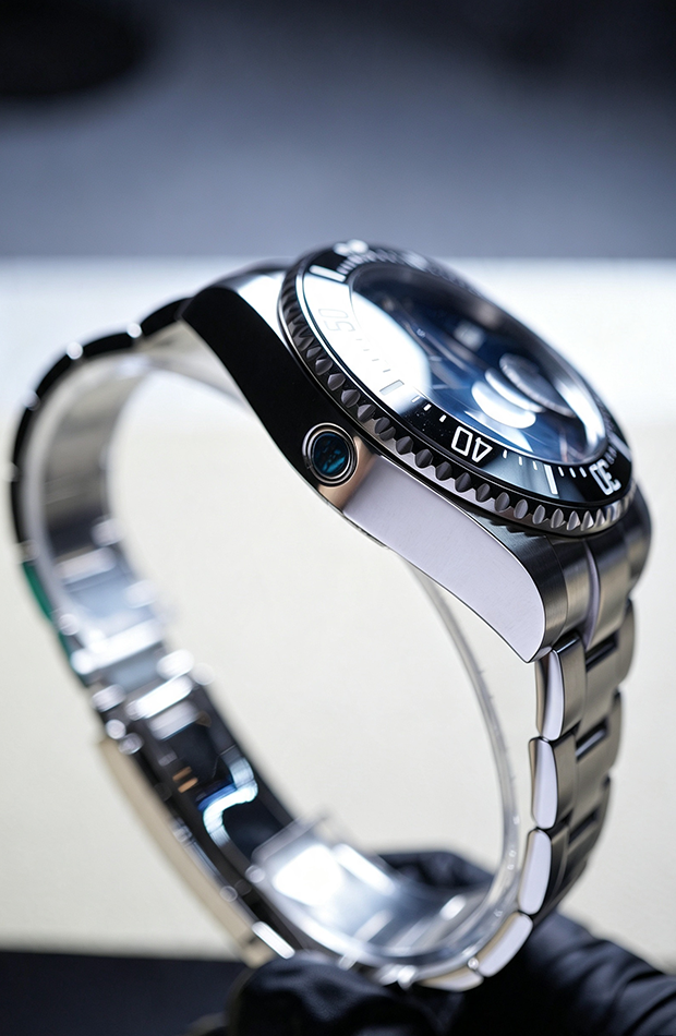 Custom NH35 Diver Watch, Blue Sunburst Dial
