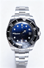 Custom NH35 Diver Watch, Blue Sunburst Dial