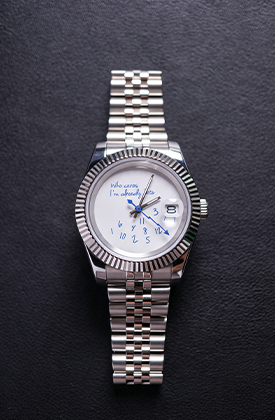 Custom NH35 Watch, Quote Dial & Jubilee Bracelet