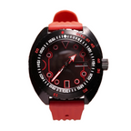 Black‑Red Custom NH35 Diver Watch