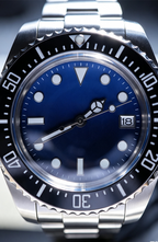 Custom NH35 Diver Watch, Blue Sunburst Dial