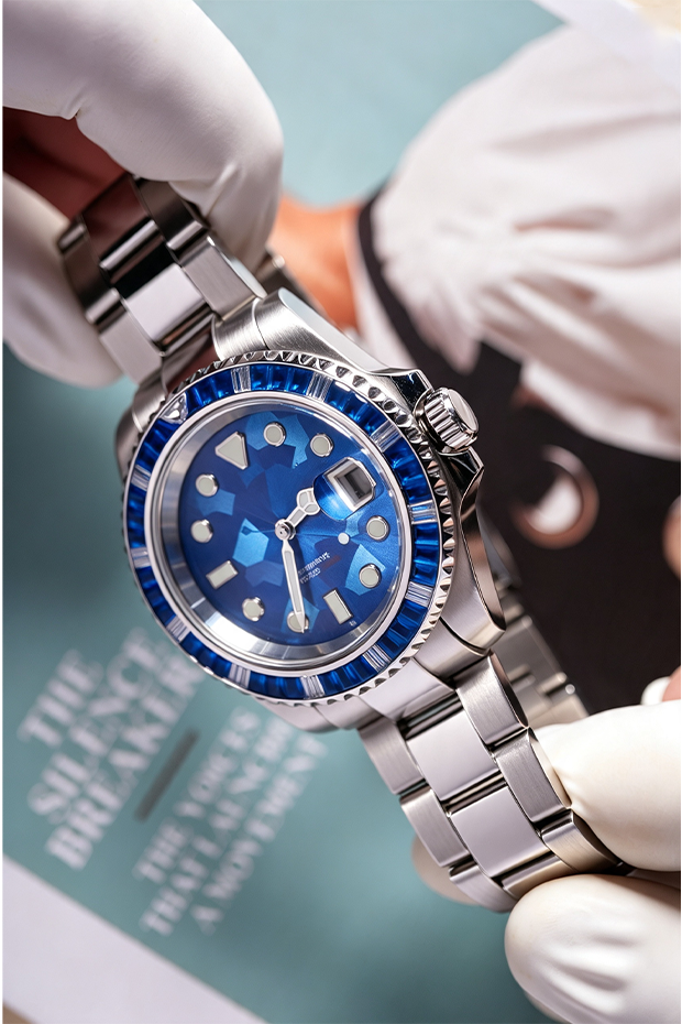 Blue Mosaic Custom NH35 Diver Watch