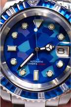 Blue Mosaic Custom NH35 Diver Watch