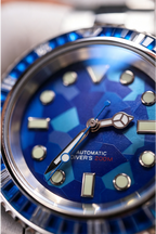 Blue Mosaic Custom NH35 Diver Watch