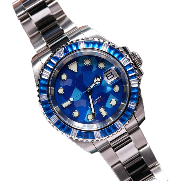 Blue Mosaic Custom NH35 Diver Watch