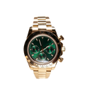 Gold‑Tone Custom Green Dial Racing Chronograph